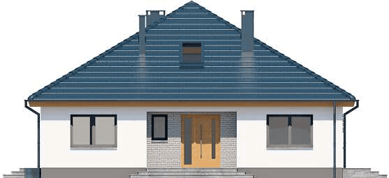 Elewacja frontowa domu jednorodzinnego Tryton3 B