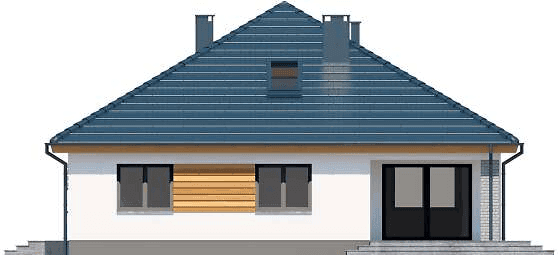 Elewacja tylna domu jednorodzinnego Tryton3 B