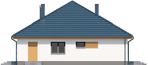 Elewacja prawa domu jednorodzinnego Tryton3 B