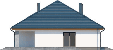 Elewacja lewa domu jednorodzinnego Tryton3 WZ