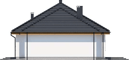 Elewacja prawa domu jednorodzinnego Tryton 4
