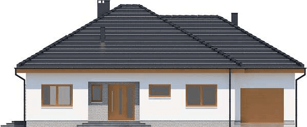 Elewacja frontowa domu jednorodzinnego Tryton 4