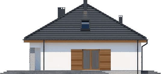 Elewacja lewa domu jednorodzinnego Tryton 4