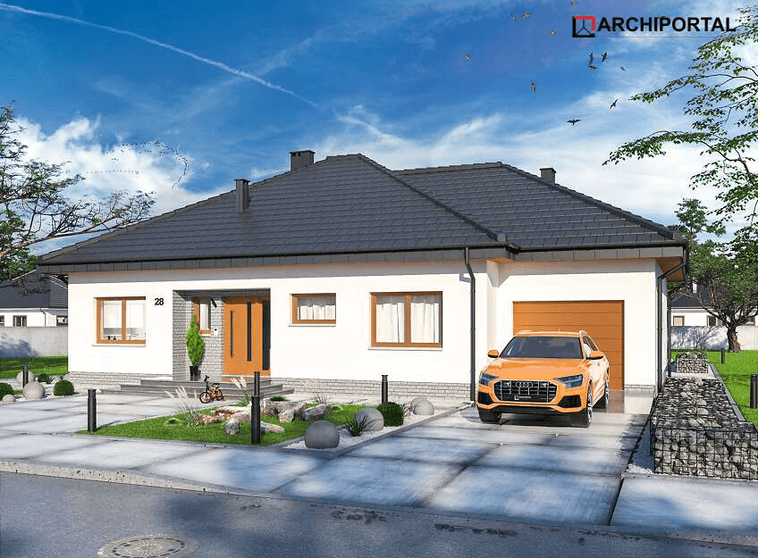 Wizualizacja domu jednorodzinnego Tryton 4