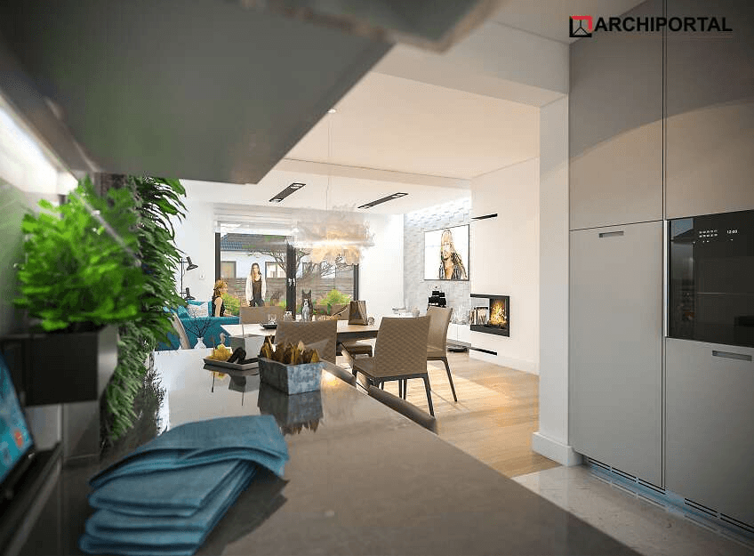 Wizualizacja domu jednorodzinnego Tryton 4