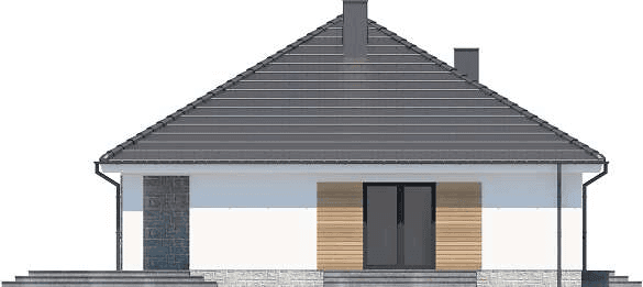 Elewacja lewa domu jednorodzinnego Tryton 5