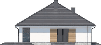 Elewacja lewa domu jednorodzinnego Tryton 5