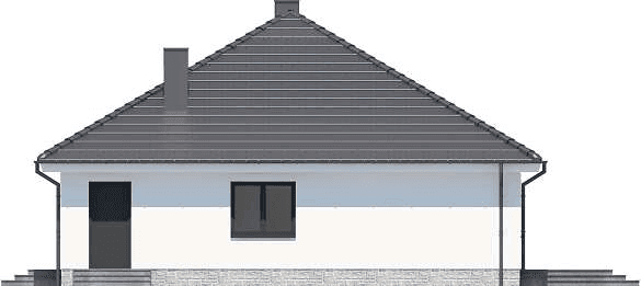 Elewacja prawa domu jednorodzinnego Tryton 5