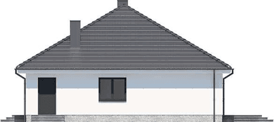 Elewacja prawa domu jednorodzinnego Tryton 5