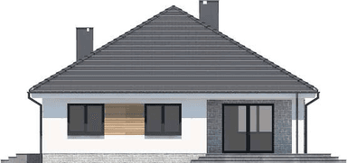 Elewacja tylna domu jednorodzinnego Tryton 5