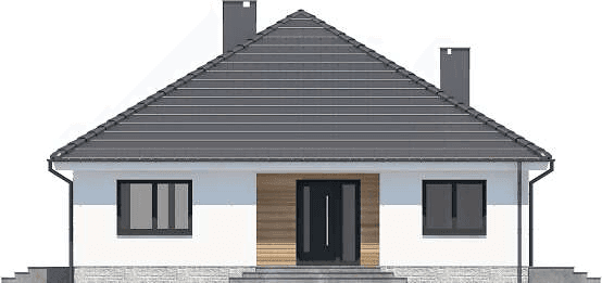 Elewacja frontowa domu jednorodzinnego Tryton 5