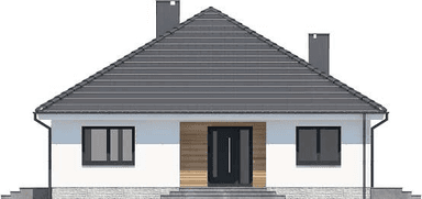 Elewacja frontowa domu jednorodzinnego Tryton 5