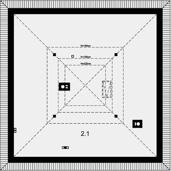Rzut strychu domu jednorodzinnego Tryton 5