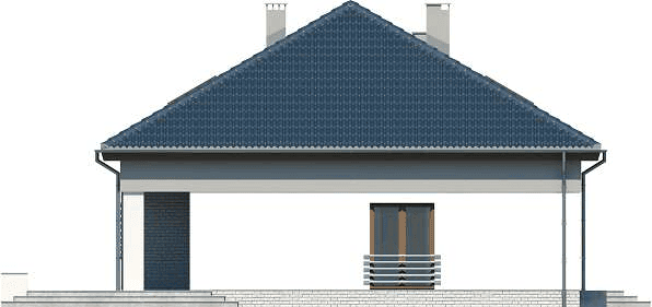 Elewacja lewa domu jednorodzinnego Tryton B