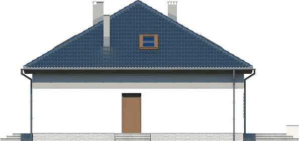 Elewacja prawa domu jednorodzinnego Tryton B