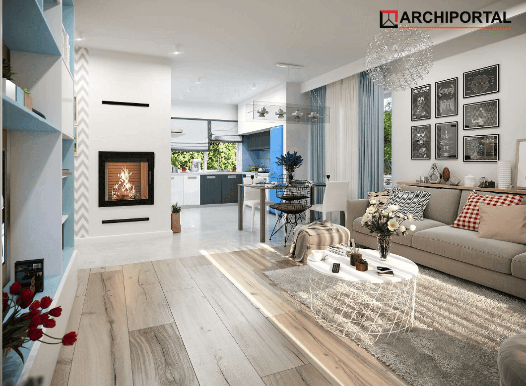 Wizualizacja domu jednorodzinnego Tryton B