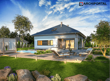 Wizualizacja domu jednorodzinnego Tryton B