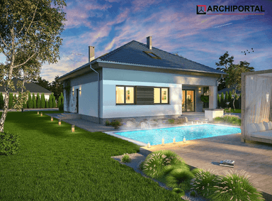 Wizualizacja domu jednorodzinnego Tryton B