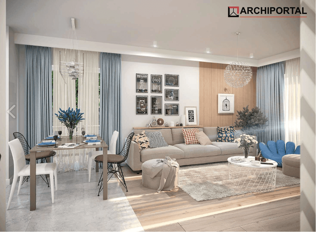 Wizualizacja domu jednorodzinnego Tryton B