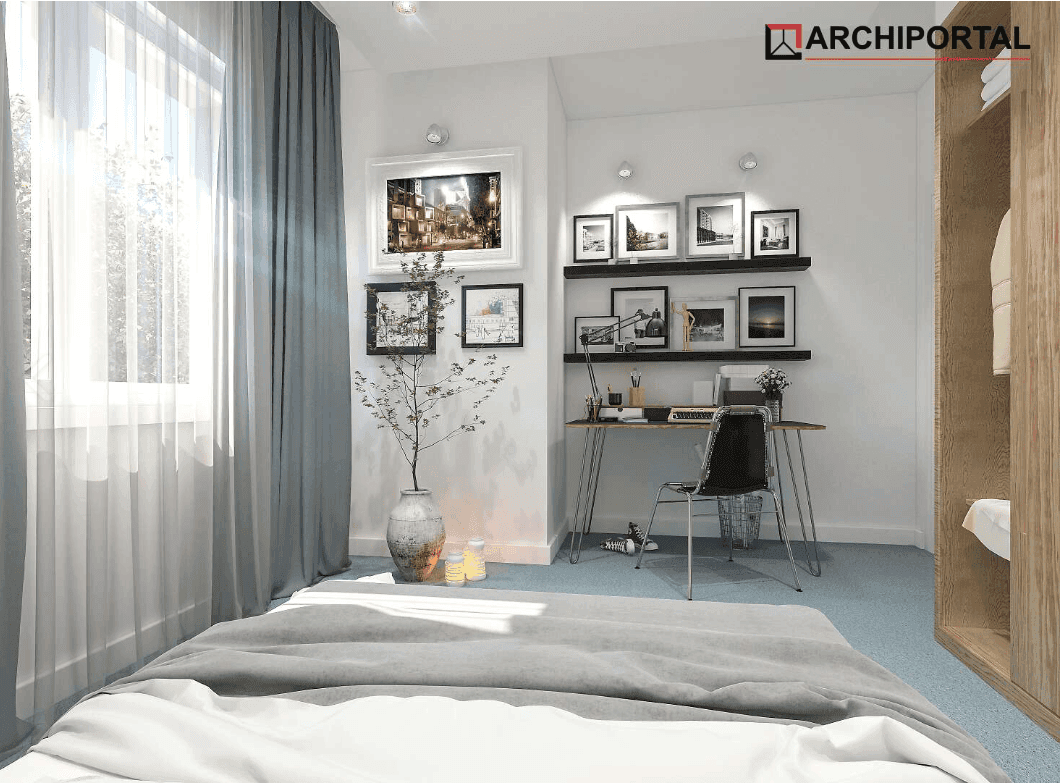 Wizualizacja domu jednorodzinnego Tryton B