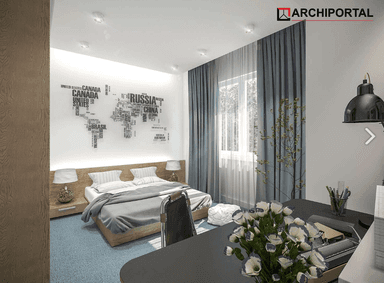 Wizualizacja domu jednorodzinnego Tryton B