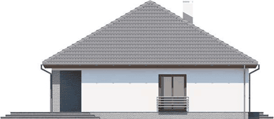 Elewacja lewa domu jednorodzinnego Tryton Teriva