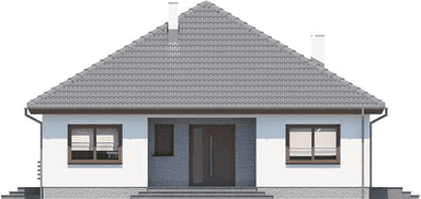 Elewacja frontowa domu jednorodzinnego Tryton Teriva