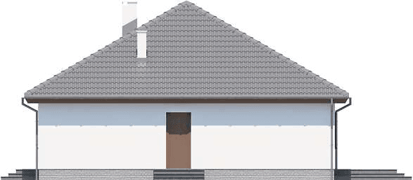 Elewacja prawa domu jednorodzinnego Tryton Teriva