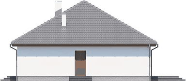 Elewacja prawa domu jednorodzinnego Tryton Teriva