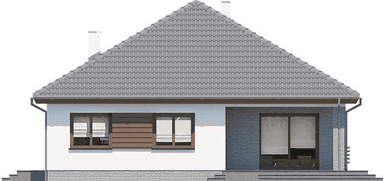 Elewacja tylna domu jednorodzinnego Tryton Teriva