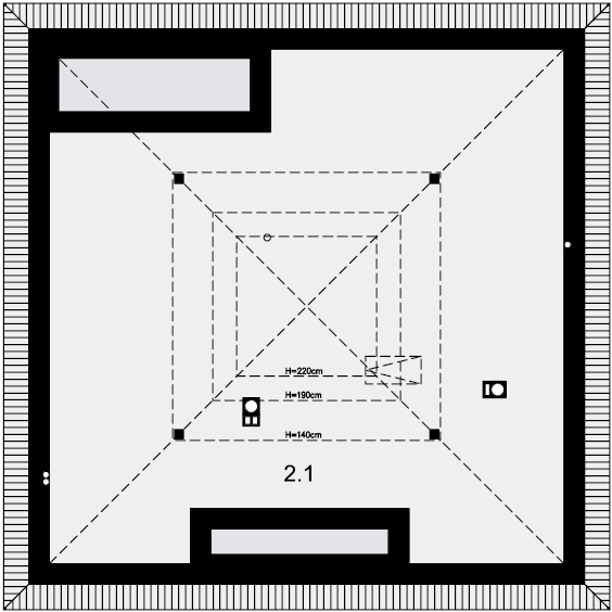 Rzut strychu domu jednorodzinnego Tryton Teriva