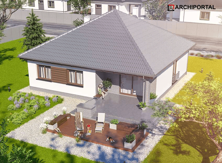 Wizualizacja domu jednorodzinnego Tryton Teriva