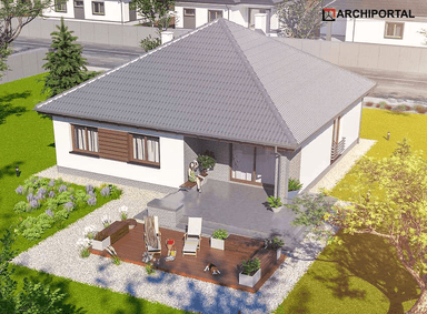 Wizualizacja domu jednorodzinnego Tryton Teriva