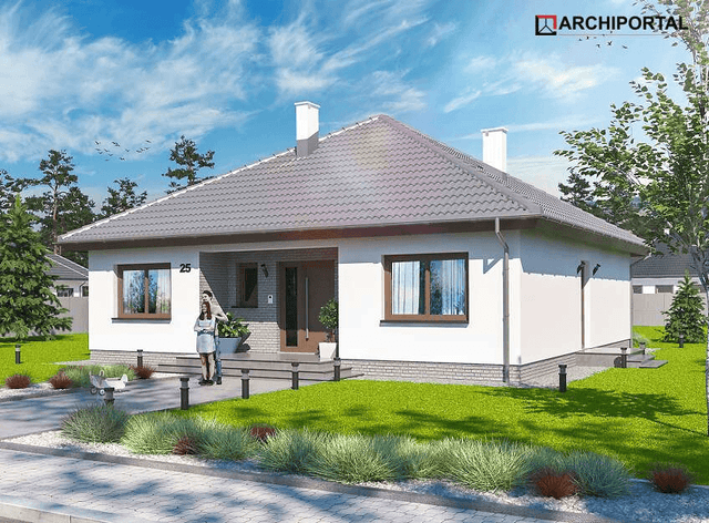 Wizualizacja domu jednorodzinnego Tryton Teriva