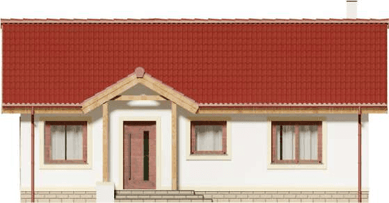 Elewacja frontowa domu jednorodzinnego Tula