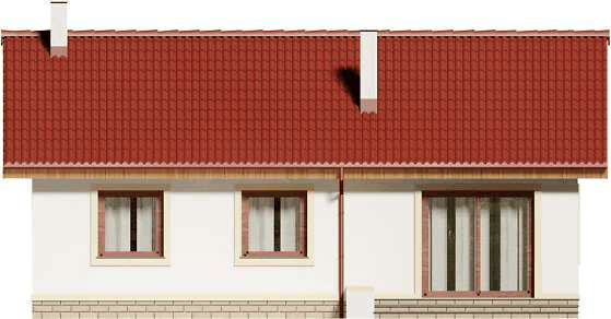 Elewacja tylna domu jednorodzinnego Tula