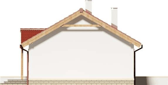 Elewacja prawa domu jednorodzinnego Tula