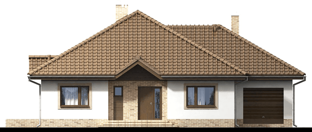 elewacja frontowa domu jednorodzinnego Aframon 2