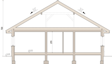 przekrój domu jednorodzinnego Aframon 2
