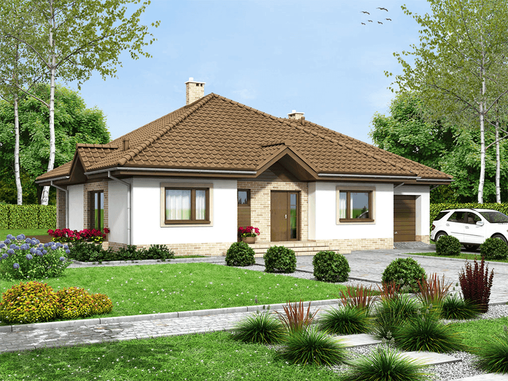 wizualizacja domu jednorodzinnego Aframon 2