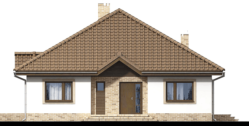 elewacja frontowa domu jednorodzinnego Aframon