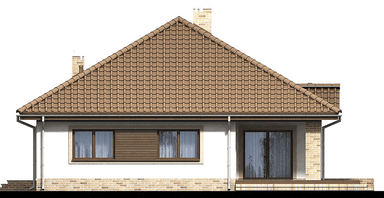 elewacja prawa domu jednorodzinnego Aframon