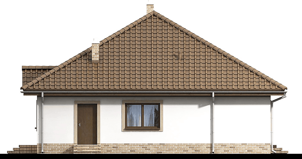 elewacja lewa domu jednorodzinnego Aframon