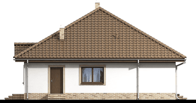 elewacja lewa domu jednorodzinnego Aframon