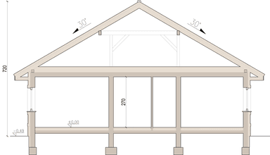 przekrój domu jednorodzinnego Aframon