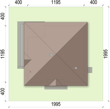 rzut usytuowania domu jednorodzinnego Aframon