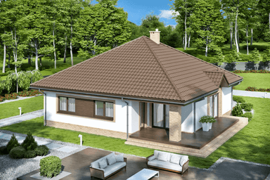 wizualizacja domu jednorodzinnego Aframon