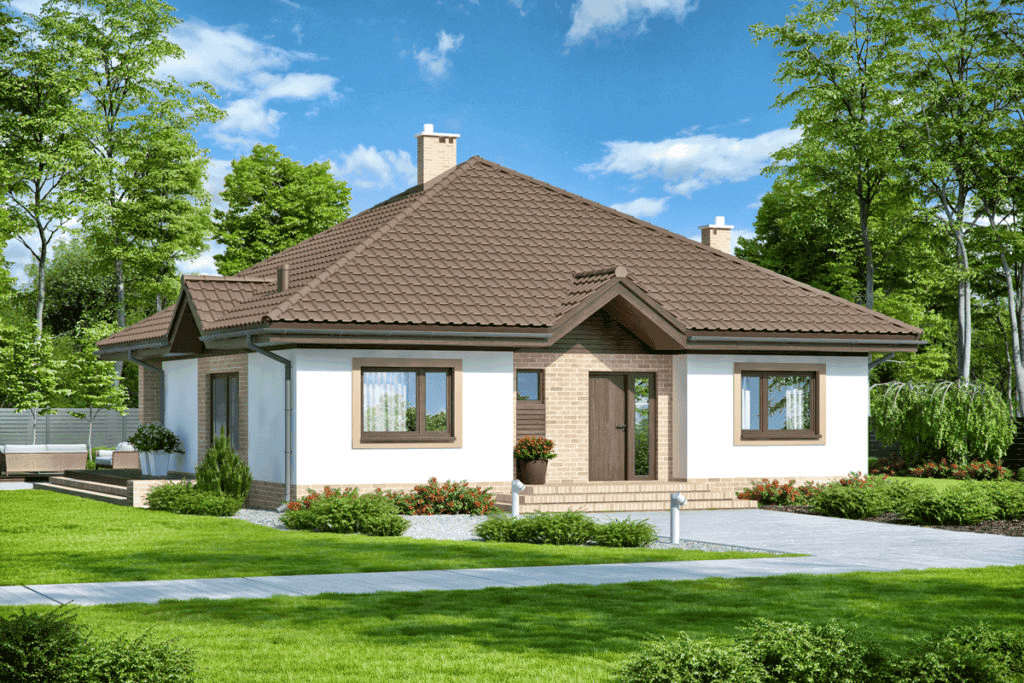 wizualizacja domu jednorodzinnego Aframon