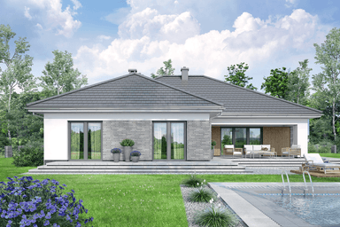 Wizualizacja domu jednorodzinnego Aloes 2