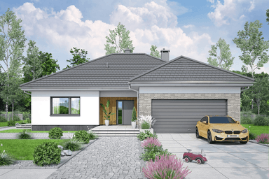 Wizualizacja domu jednorodzinnego Aloes 2